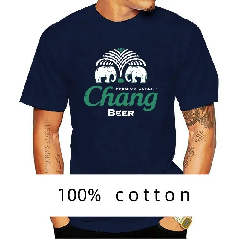 

Качественная футболка Chang Beer Premium из Таиланда, слона, Бангкока, с логотипом, Hangover,Fun,Kult, летние футболки из 100% хлопка с коротким рукавом и круглым вырезом
