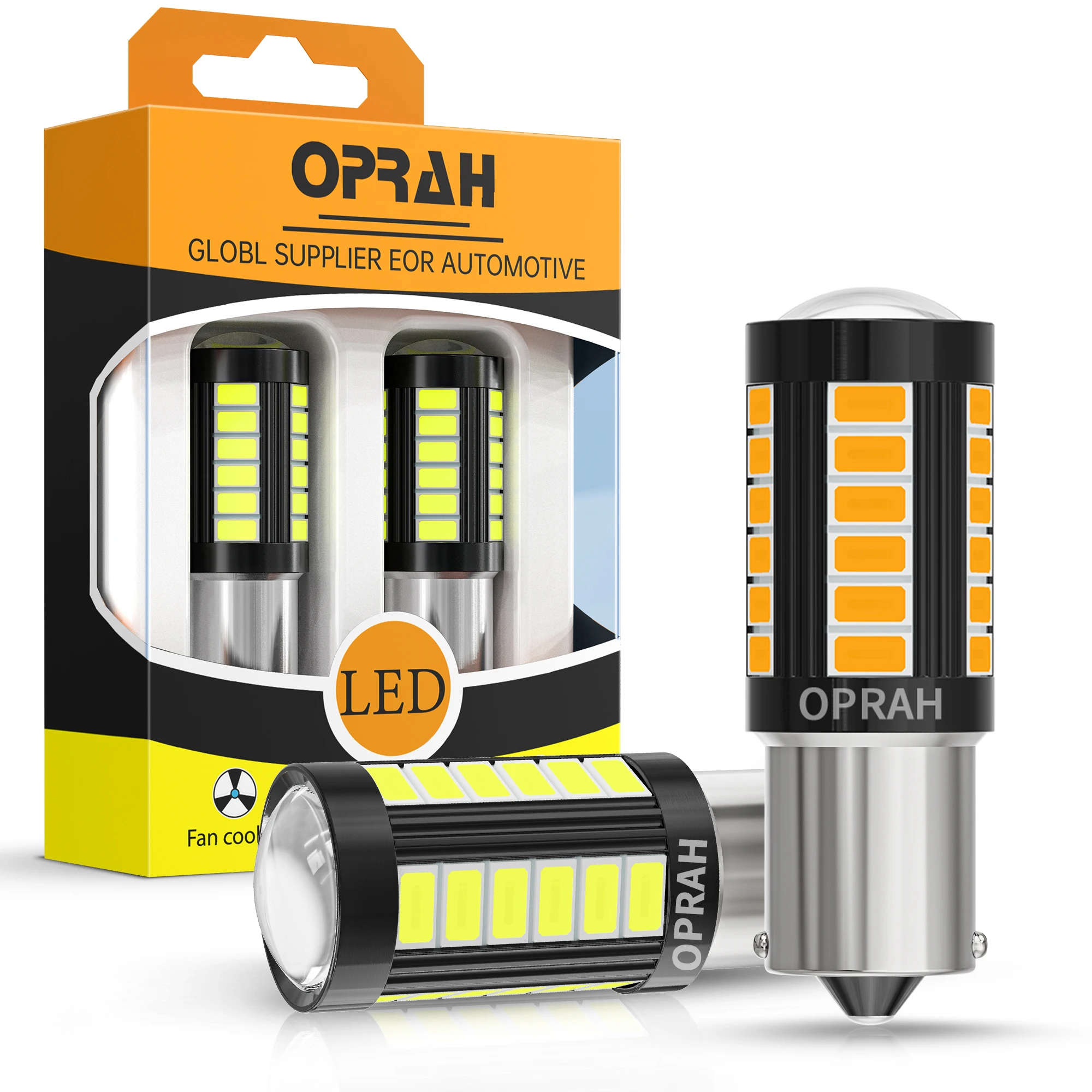 Oprah 2 шт. 1156 BA15S BAU15S P21W PY21W 1157 BAY15D светодиодные фонари Canbus 33*5630SMD для автомобиля грузовик сигнальная лампа DRL ходовая лампа 12 В 24 В