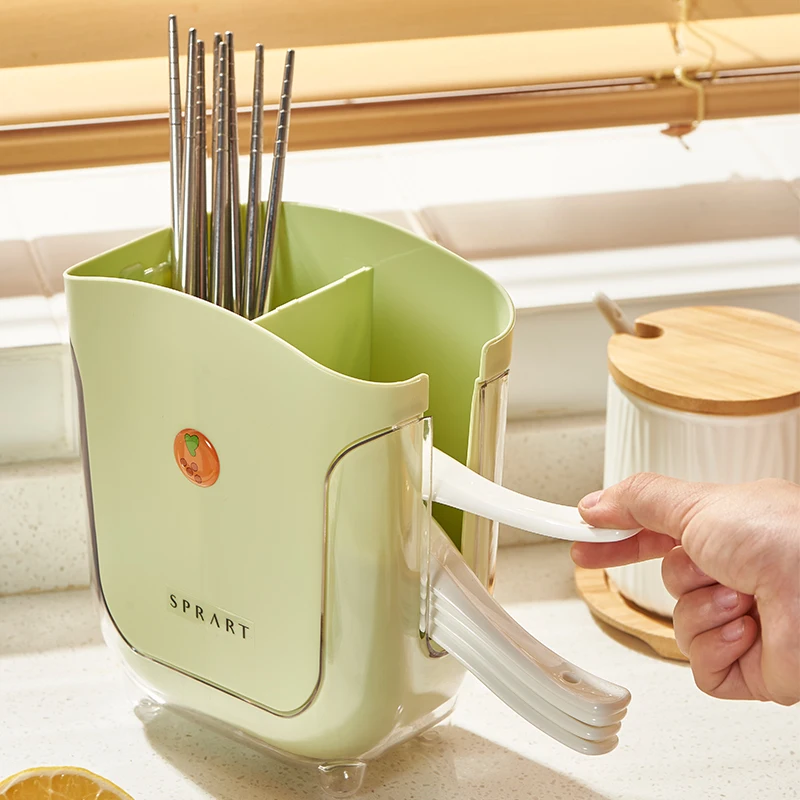 

Double Layer Drain Chopsticks Cage Multifunction Cutlery Hollow Drainer Knife Holder Kitchen Tableware Storage Rack Organizer