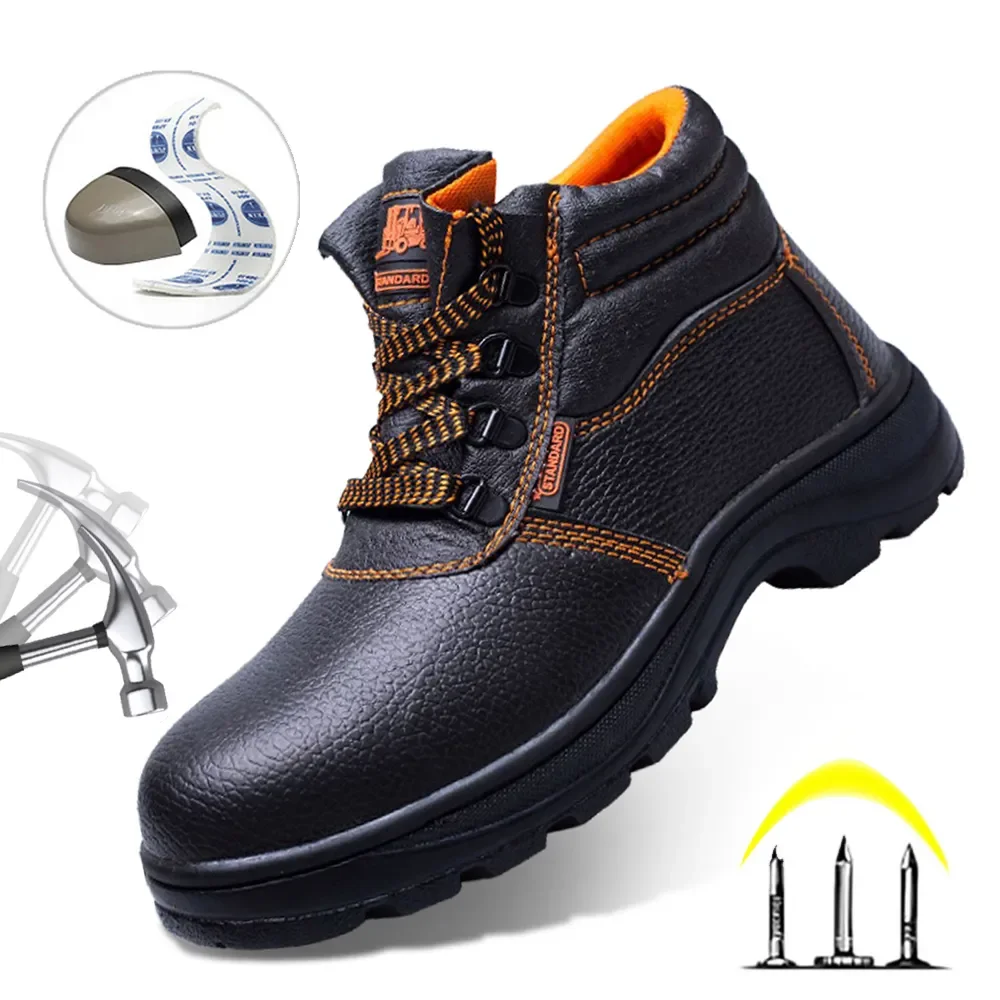 

NEW Boots Puncture-Proof Work Boots Steel Toe Shoes Safety Men Industrial Shoes Winter Boots Indestructible Safety Shoes