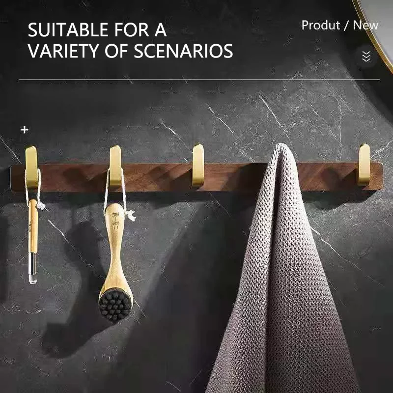 

Punching Non-Marking Solid Wood Hook Door Hanger Coat Hook Wall Hanging Coat Hook Clothes Porch Hook Storage Bathroom Hook