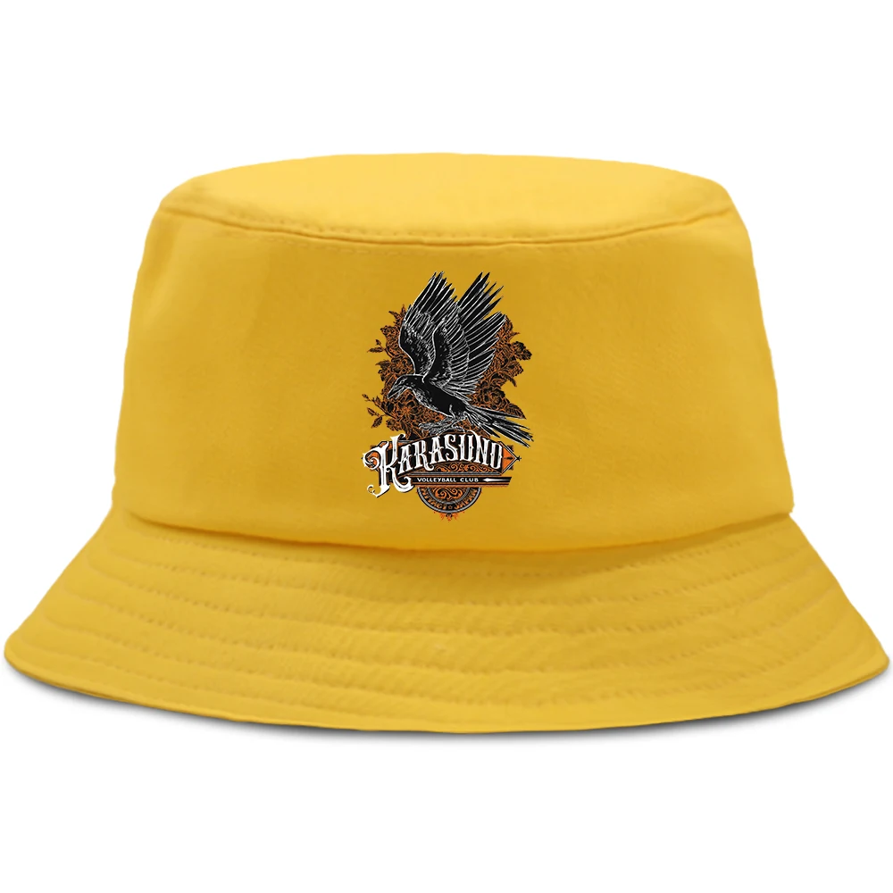 

Панама от солнца Haikyuu с японским аниме, шапка с принтом карасуно, складная, в стиле хип-хоп, для улицы, рыбака, Кепка От Солнца