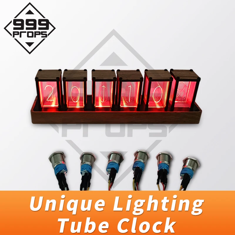 Escape room prop light tube clock adjusting the tube to right number to open maglock escape game devices clock prop enlarge