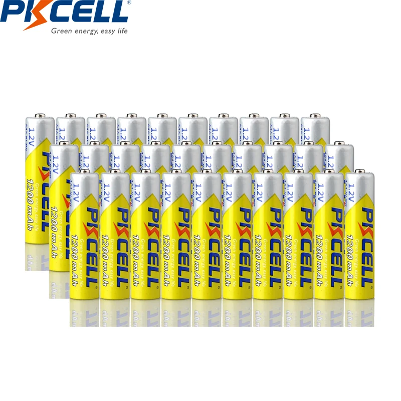 

32PCS PKCELL 1200mah AAA battery 1.2V NIMH AAA rechargeable battery nimh batteries For Flashlight Toys camera
