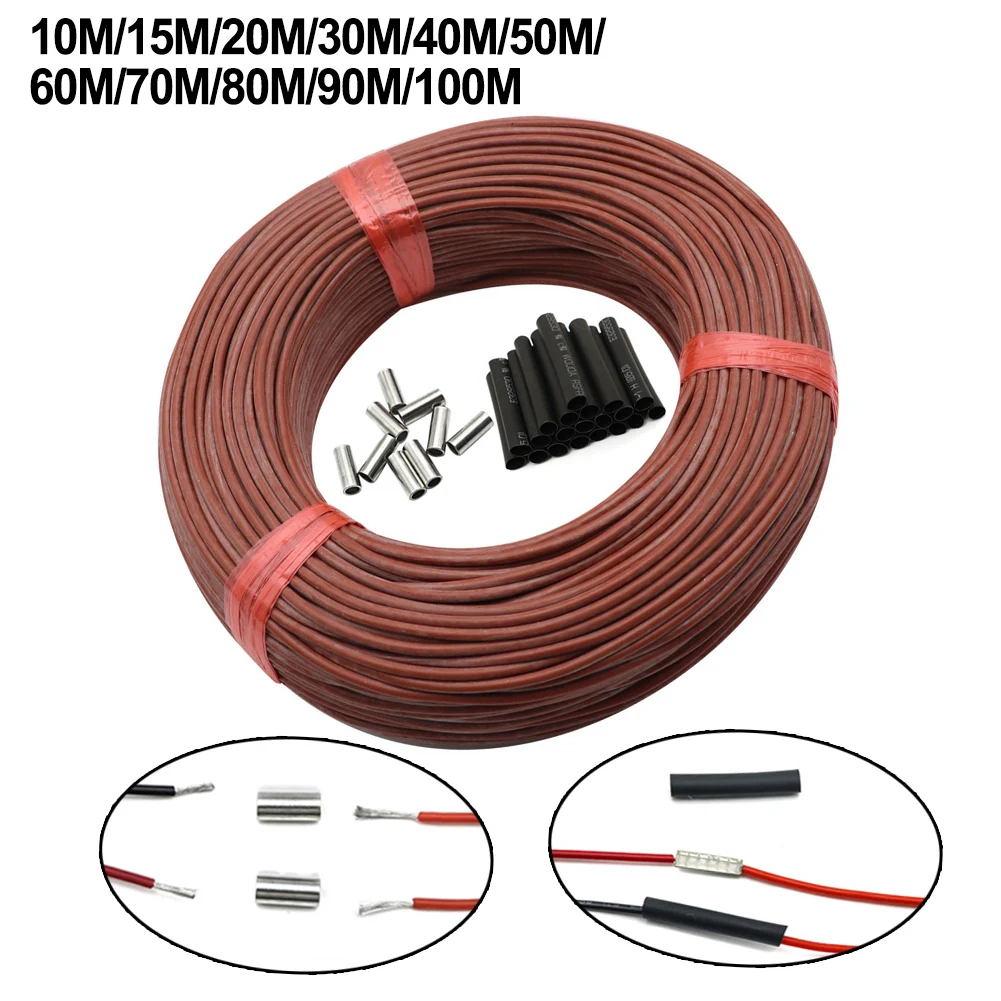 1 шт. кабель для подогрева пола 12 К провод 33 Ом/м инфракрасная электрическая