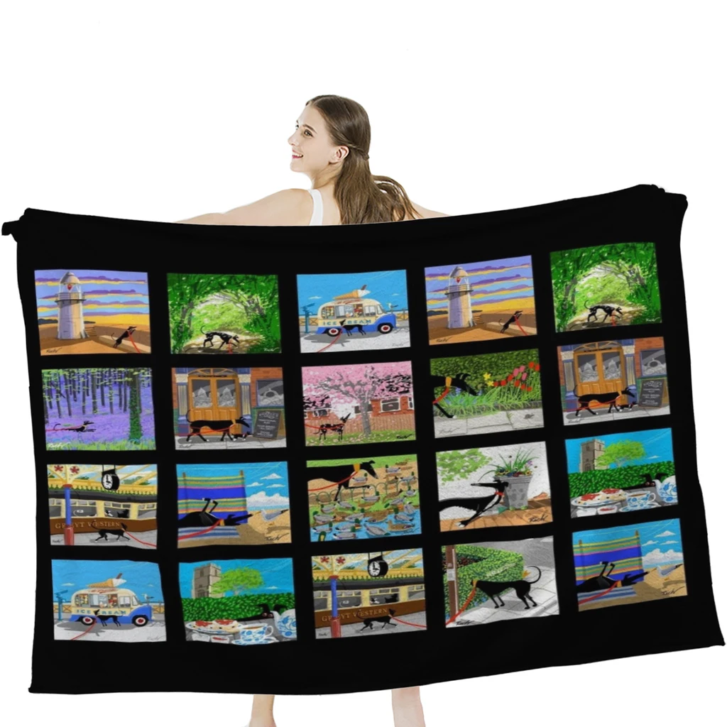 

The Lockdown Doodles Set 1 Throw Blanket,Nap Blanket,Sofa, Camping, Cold Cinema or Travel