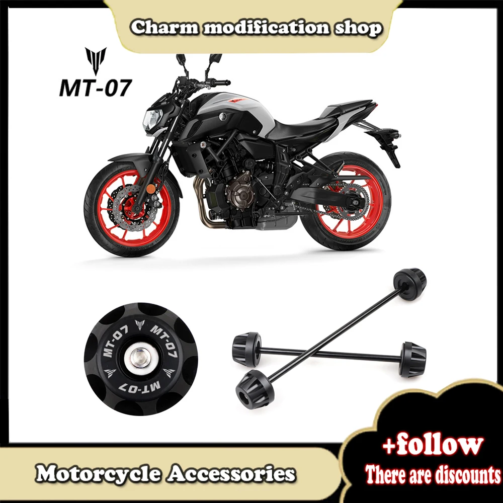 

2021 MTKRACING Front and Rear Axle sliders Fork wheel protection Crash pad kit For YAMAHA MT-07 MT07 FZ-07 MT 07