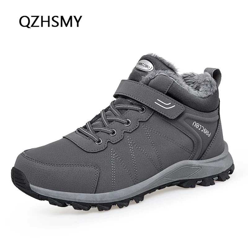 

Winter Ankle Boots for Men 2023 New Arrivals Outdoor Non-slip Snow Boots Keep Warm Plush High Top Work Shoes Boots Free Shipping