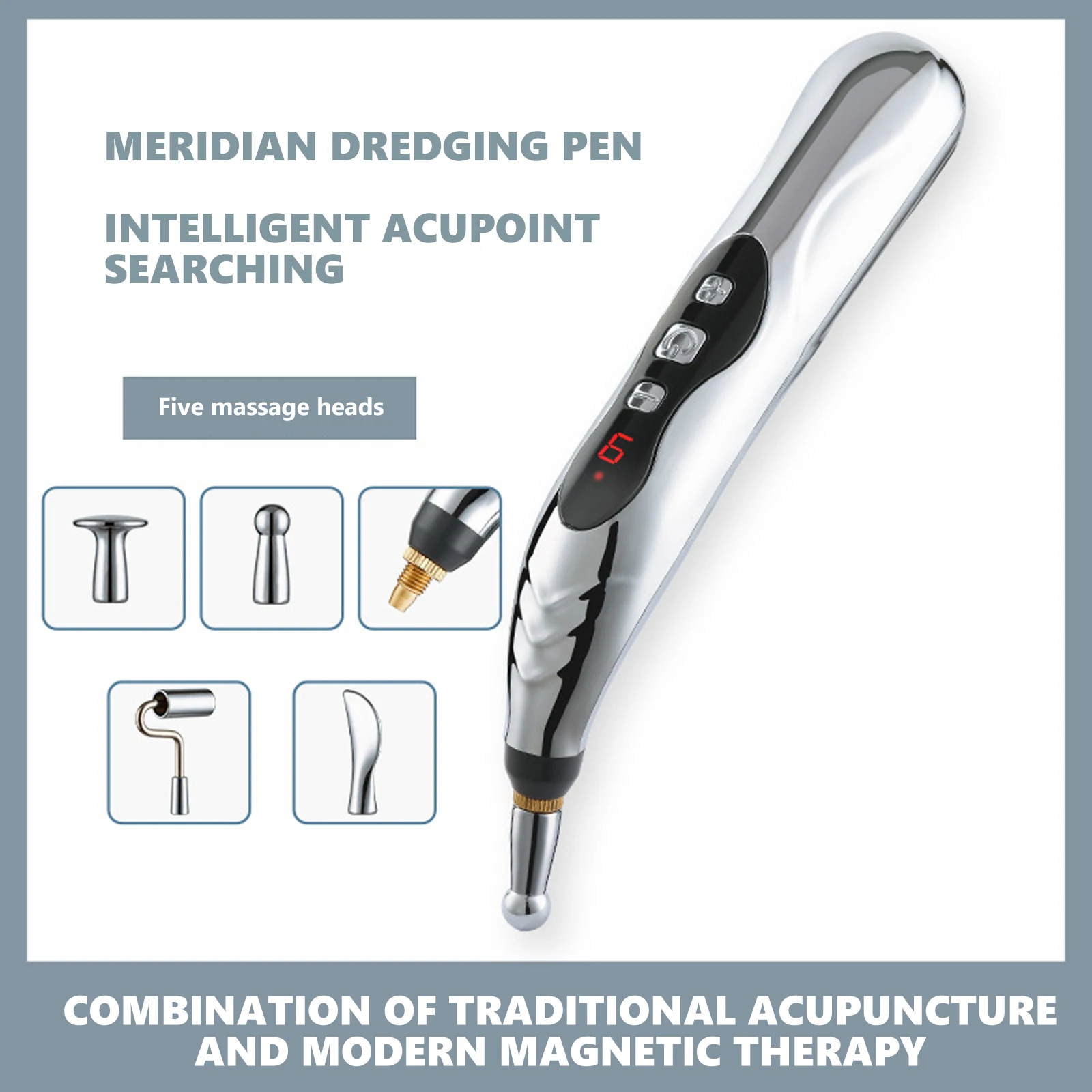 

5 Head Electric Pulse Acupuncture Meridian Pen Relief Pain Massager Acupoint Pen Massage Therapy Massager Tool Point Massager