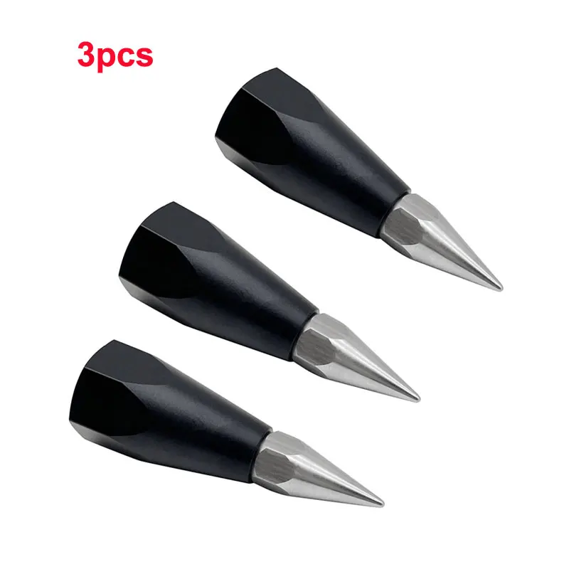 3pcs NEW Prism Pole Point sharp Point with Replaceable Tip 5/8 Internal thread Surveying Rod prism