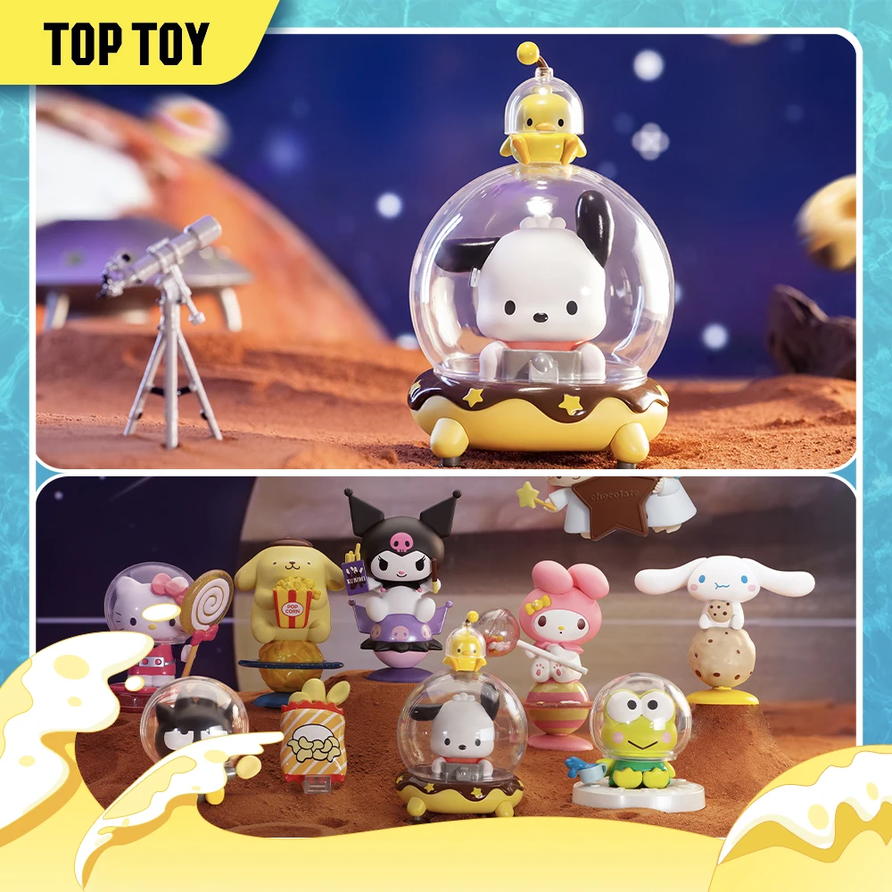 

TOPTOY Sanrio, серия закусок планеты, HelloKitty Cinnamoroll, статуэтка глухая коробка, кавайные сборные Игрушки для девочек