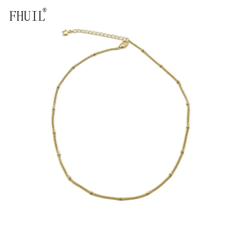 

New Small Clavicle Chain Choker Necklace For Women Men Fashion Jewelry Gold Plated Wedding Party Birthday Gift Accessori