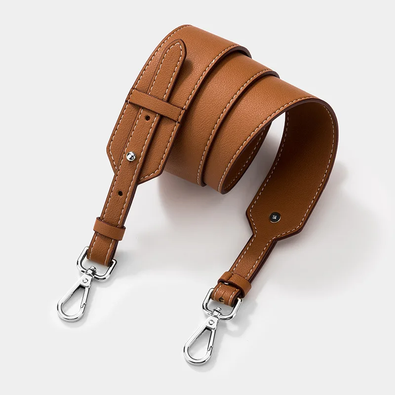 Fashion Leather Wide Bag Cross Adjustable Shoulder Bag Cross-body Leather Strap High-quality Bag Accessory Solid Color