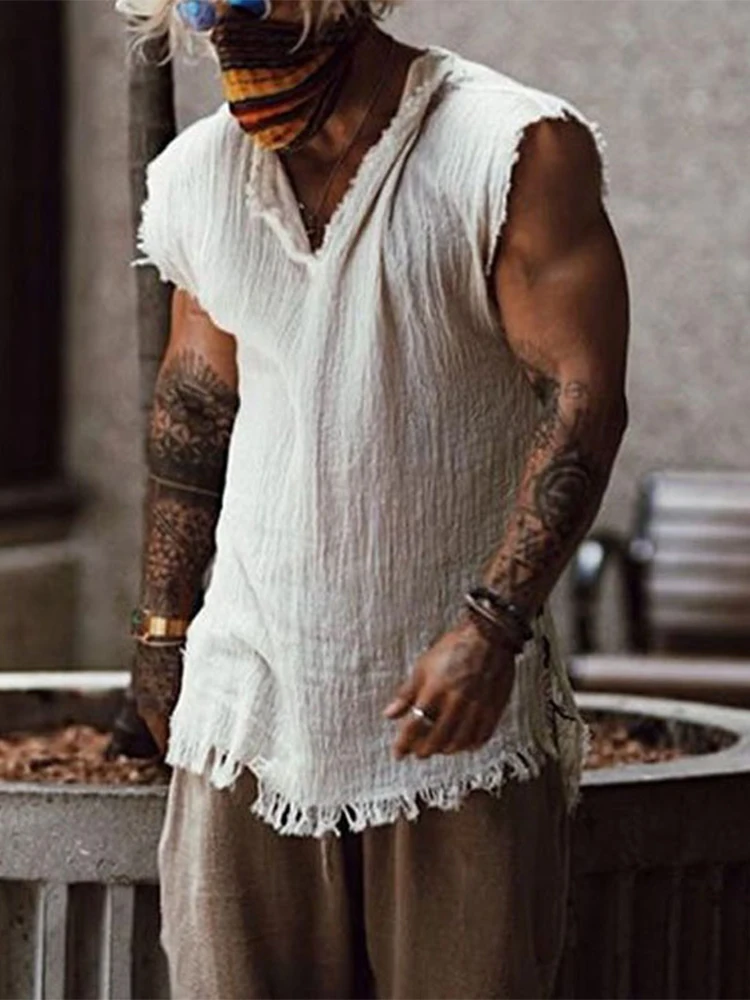 

Мужская футболка без рукавов, с V-образным вырезом