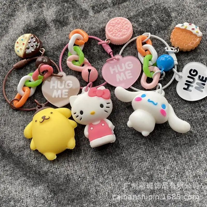 

Кавайные аксессуары Sanrio, милый мультяшный брелок для ключей в сумке, украшение, аниме игрушки, подарок для девочки