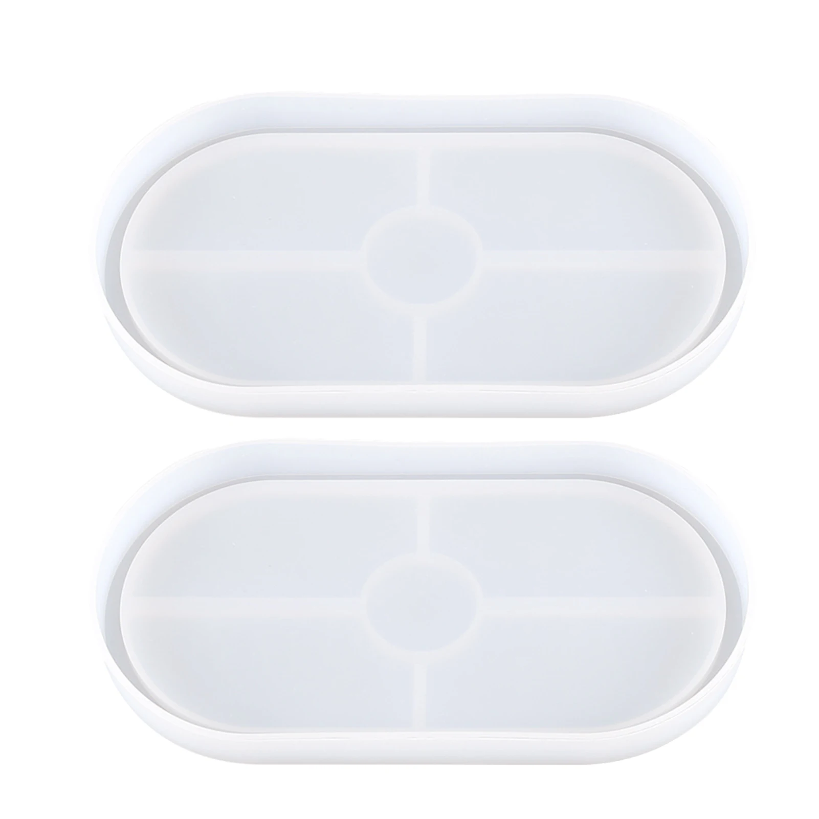 

2pcs DIY Crystal Epoxy Resin Oval Coaster Mould Oval Silicone Mold For Crystal Epoxy Resin DIY Coaster Handmade Reusable