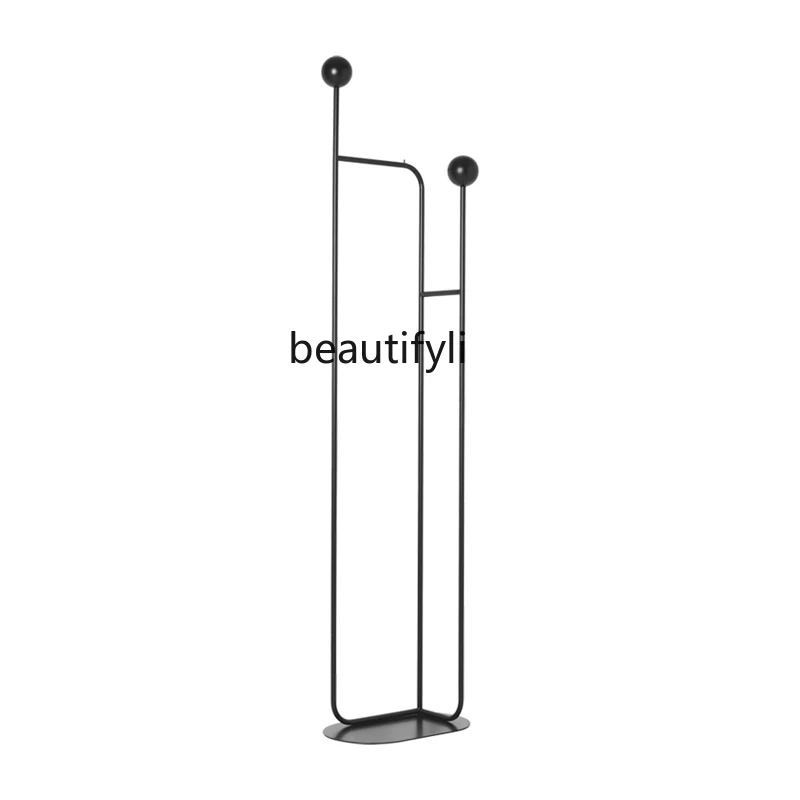 

zqNordic Floor Coat Rack Homestay Hotel Clothes Rack Living Room Creative Decoration Shelf Clothes Hanger