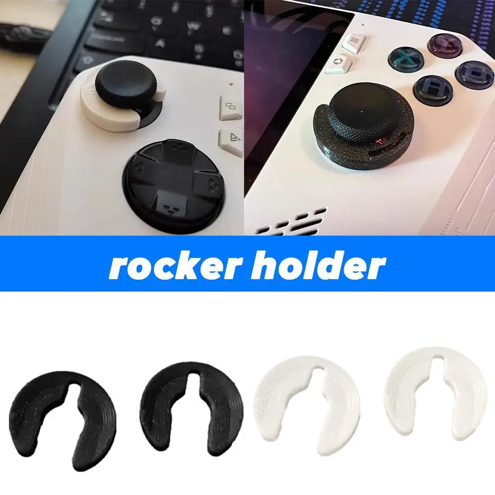 

2Pcs Joystick Guards Thumbsticks Rocker Protect for Asus Rog Ally Black White Anti-drift Joystick Holder