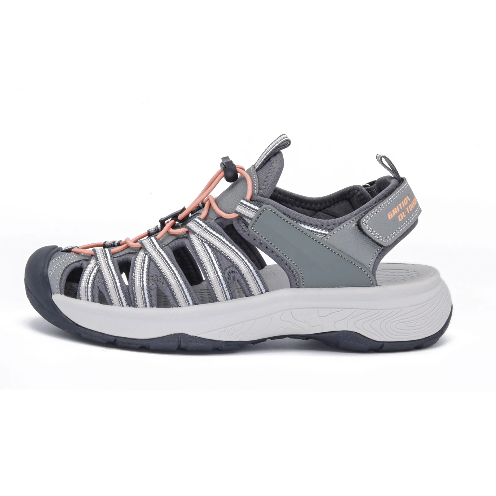 GRITION Outdoor Sandals Women Summer Comfort Sport Beach Shoes Non Slip Breathable Trekking Toecap Casual Hiking Size 36-41