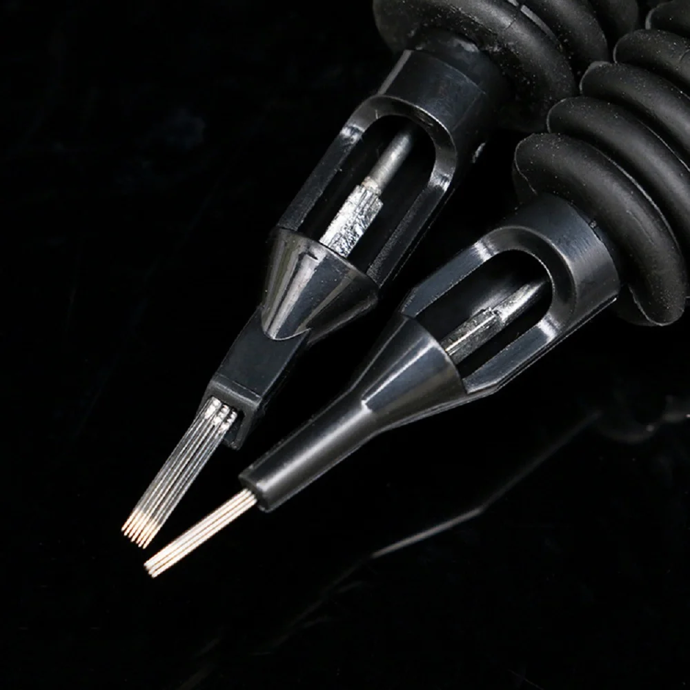 Одноразовый черный стерильный наконечник для татуировки силиконовый держатель