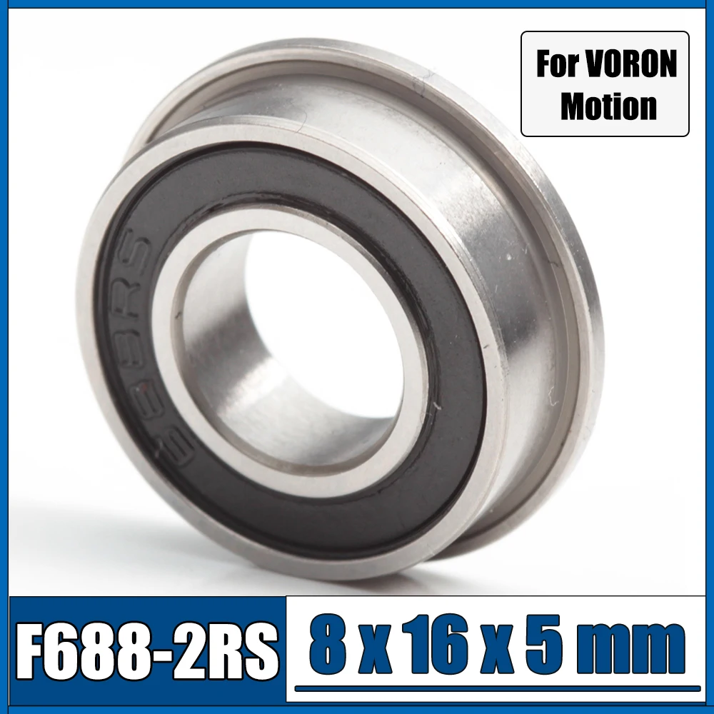 F688RS подшипник 8x16x5 мм ABEC-7 10 шт F688-2RS фланцевые шарикоподшипники для VORON 0 движения