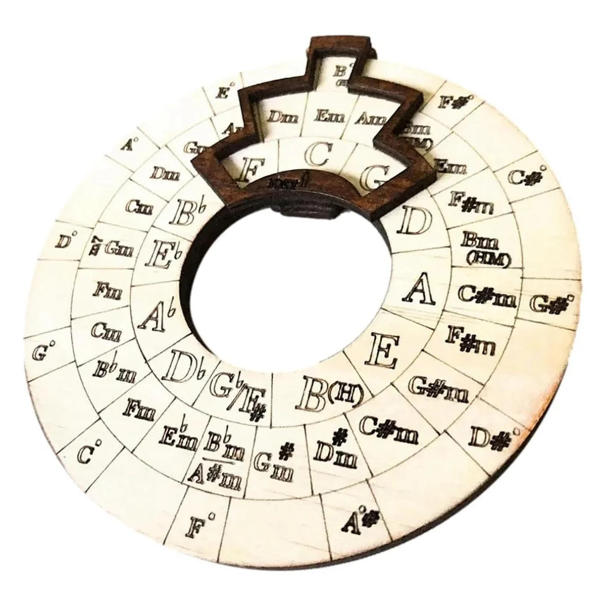 

Wooden Melody Tool,Chord Wheel for Musicians, Circle Wooden Wheel and Musical Enlightenment Tool