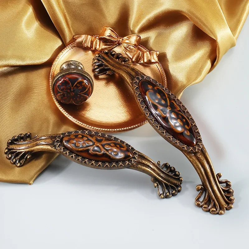 Керамическая ручка шкафа в европейском стиле китайская мебель ретро шкаф комод