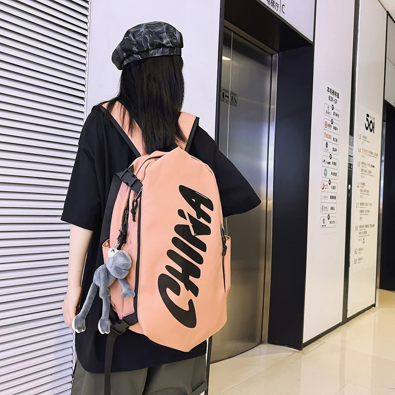

Chinese Style New Fashion Couple Nylon Student Schoolbag Outdoor Travel Large-Capacity Casual Multi-Functional Girls Backpack
