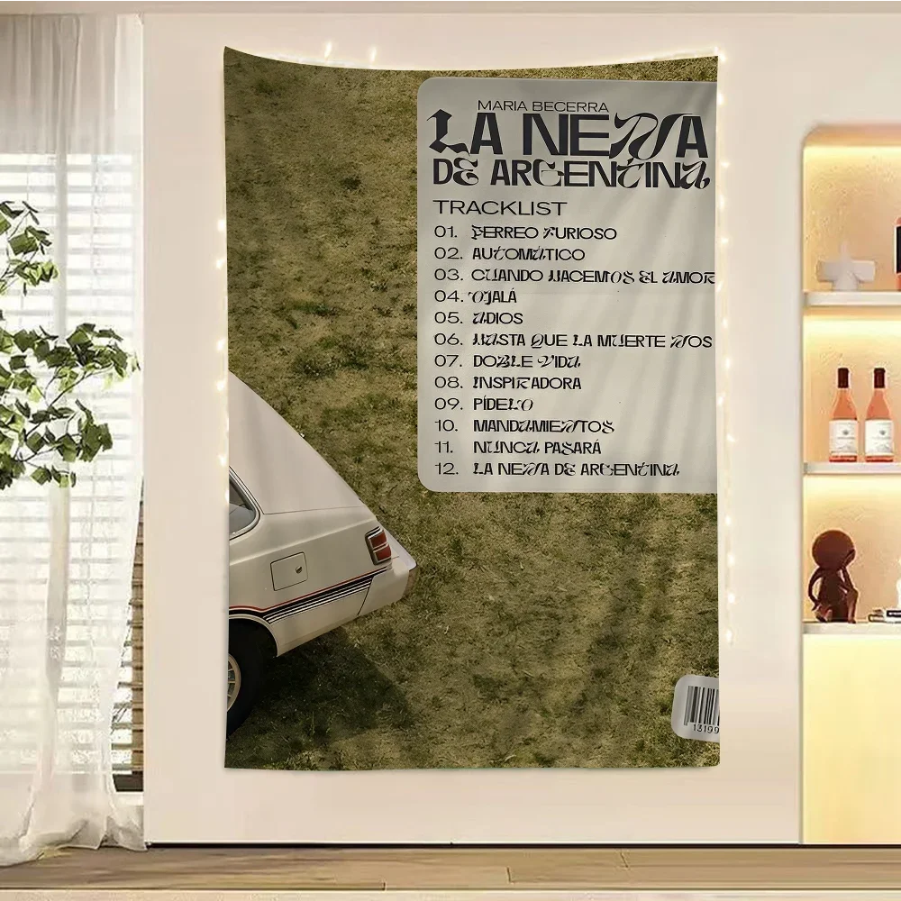 Настенный Гобелен Maria Becerra La Nena De Argentina Настраиваемый Полиэстер Хлопок Декор Для
