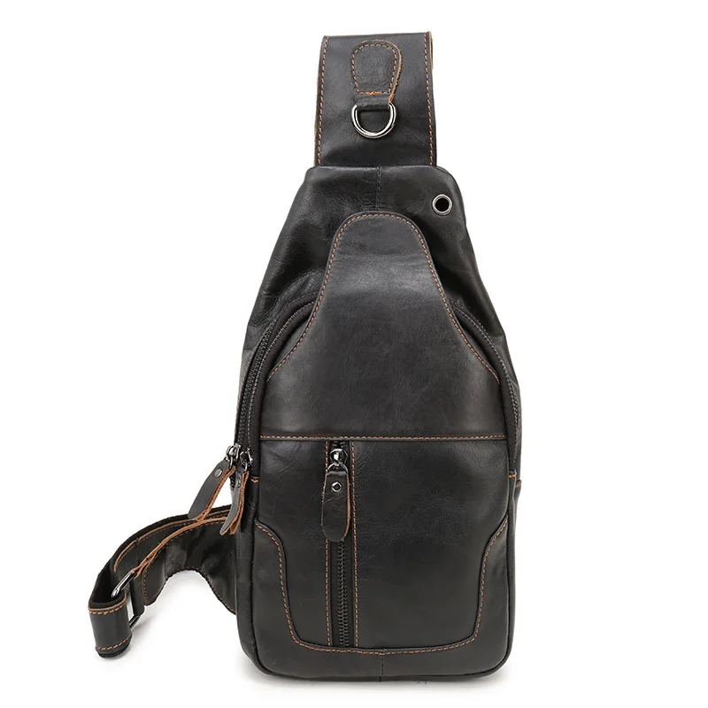 Men Messenger Bag Leather Casual Crossbody Bag Fashion Men's Chest Bag Handbag Male Shoulder Bag