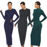 women autumn winter knitted slim elastic turtleneck long sleeve sexy lady bodycon tight hip wrap knee length dresses
