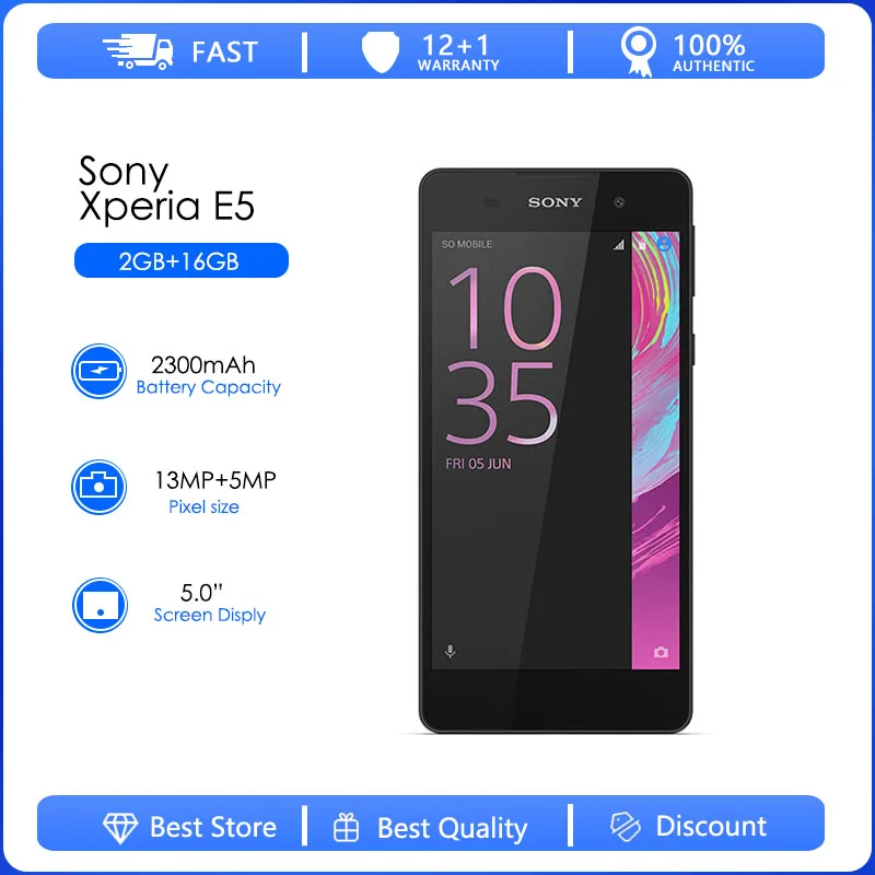 Sony Xperia E5 F3311 Refurbished Original unlocked 16GB 1.5G