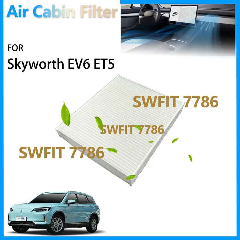 

Воздушный салонный фильтр для Skyworth EV6 Skywell ET5 BE11 Elaris Beo 2025 2024 2023 2022 2021, аксессуары для очистки деталей кондиционера
