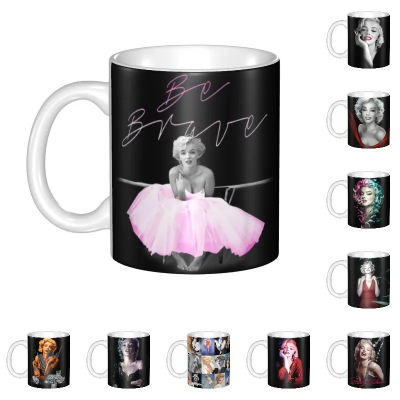 

Керамические кружки мэрильс Монро для творчества, персонализированная модель и чашки для кофе певицы, креативный подарок