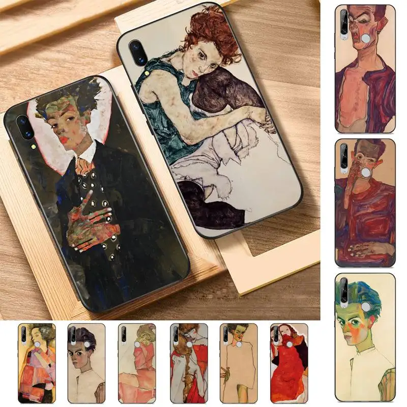 

Egon Schiele Phone Case for Huawei Y 6 9 7 5 8s prime 2019 2018 enjoy 7 plus