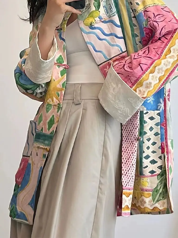 Шикарная модная повседневная женская рубашка Hikigawa с длинным рукавом и