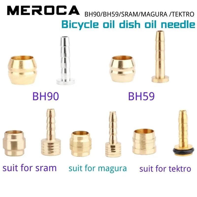MEROCA 10PCS MTB Bicycle Olive Head Mountain Bike Oil Needle