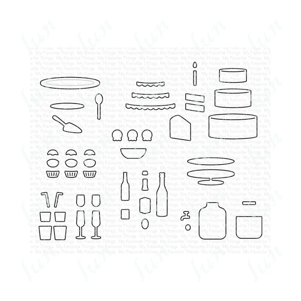 

New Cutting Dies for 2022 Sips and Sweets Die Set for Diy Scrapbooking Album Paper Card Embossed Template Stencil Mold Handmade