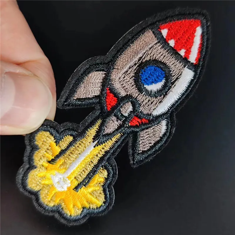 

Embroidery Patch Fashion Rocket Iron on Patch for clothing accessories Cute Style Pattern Logo Strange things Diy Gifts