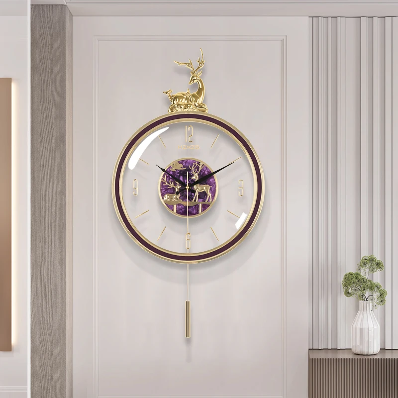 Роскошные Настенные часы в скандинавском стиле тихие креативные