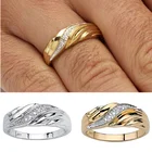 Модные креативные Свадебные кольца с кристаллами для мужчин и женщин, модное обручальное кольцо для пары, кольца для вечеринок, аксессуары, подарок
