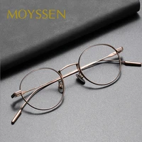 2022 japan brand design men vintage round titanium frame optical glasses women ultralight retro myopia prescription eyeglasses