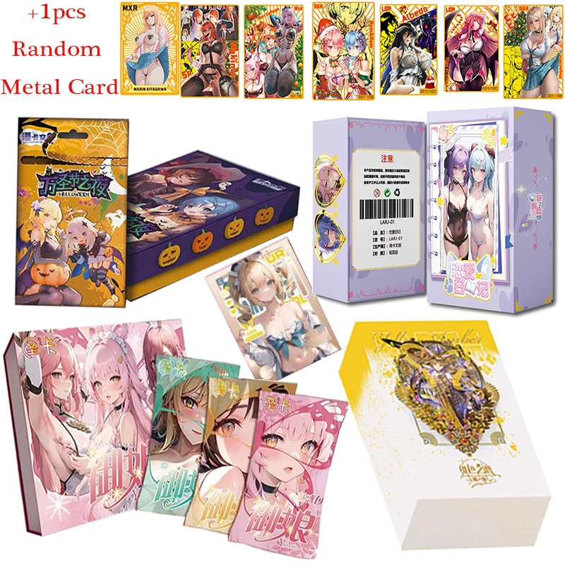 Newest Goddess Story Metal Collection Cards Anime Figure Girls Swimsuit Bikini Booster Box Child Kids Toys And Hobbies Gift