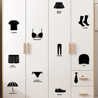 1 pc storage cabinet items easy to find wall storage box logo bedroom storage box clothes showcase door wardrobe decor sticker