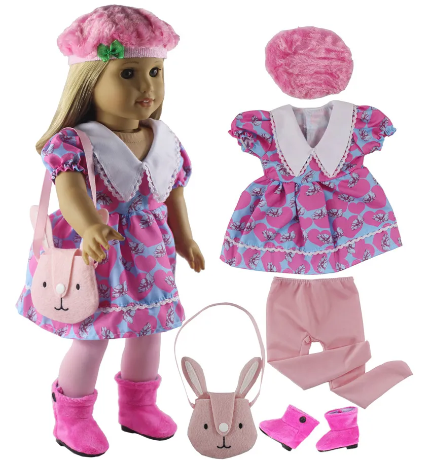 Набор одежды для модных кукол "Fashion Doll Clothes Set Toy Clothing Outfit for 18" Американская повседневная одежда Множество вариантов стилей X108.
