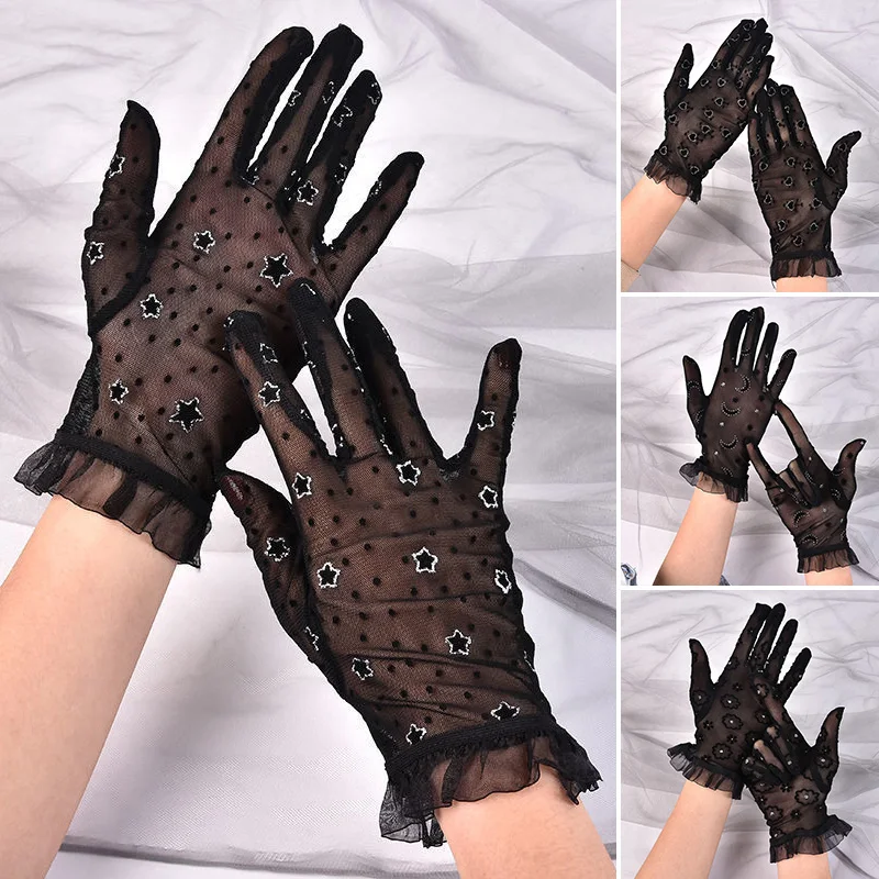 

Свадебные сетчатые перчатки, свадебные аксессуары, летние солнцезащитные перчатки, женские перчатки для вождения, Элегантные Перчатки Стр...