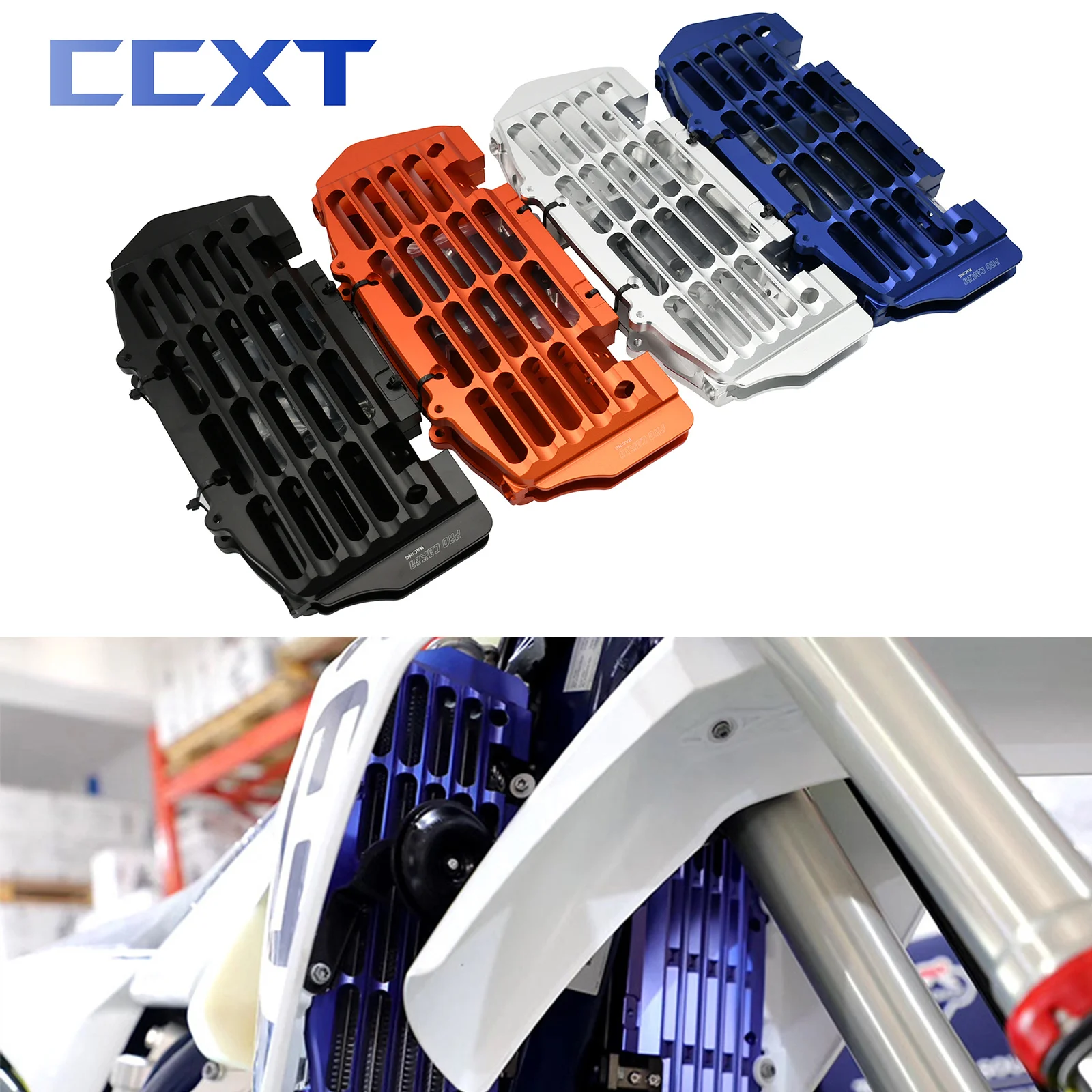 CNC Cooler Fan Radiator Guard Grill Protector Cover For Husqvarna TC TE TX FC FE FX For KTM EXC EXCF SX SXF XC XCW XCF 125-500cc