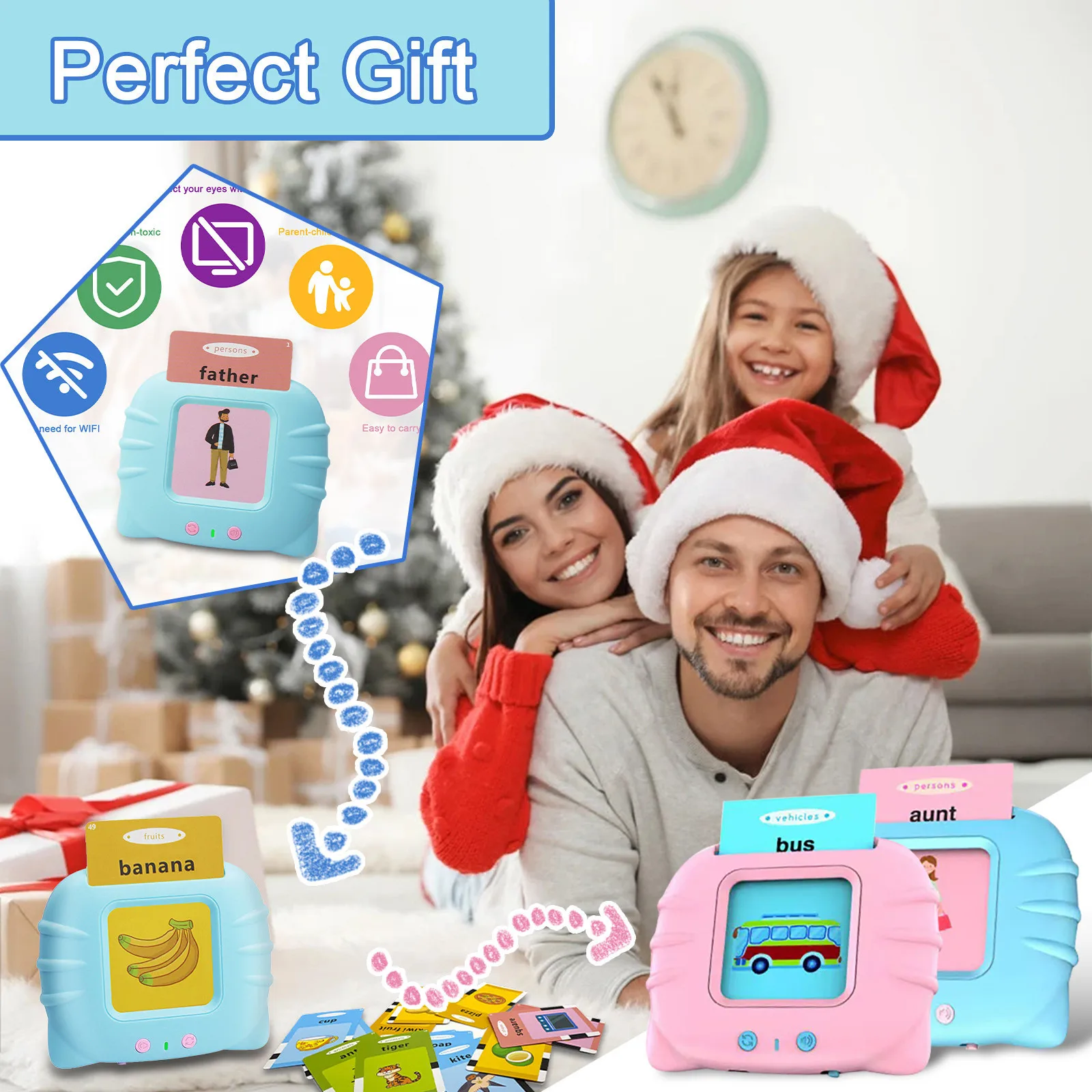 Обучающие игрушки для детей 1-6 лет 112 листов 224 говорящих детских карт-флэш-карт