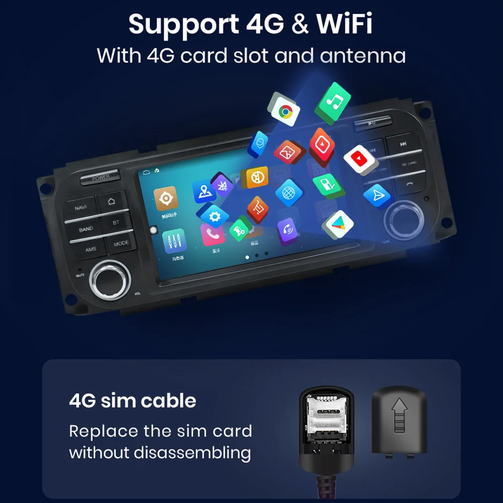 Автомобильный радиоприемник CHSTEK Carplay для Jeep Grand Cherokee Dodge Liberty Wrangler Chrysler Android WIFI