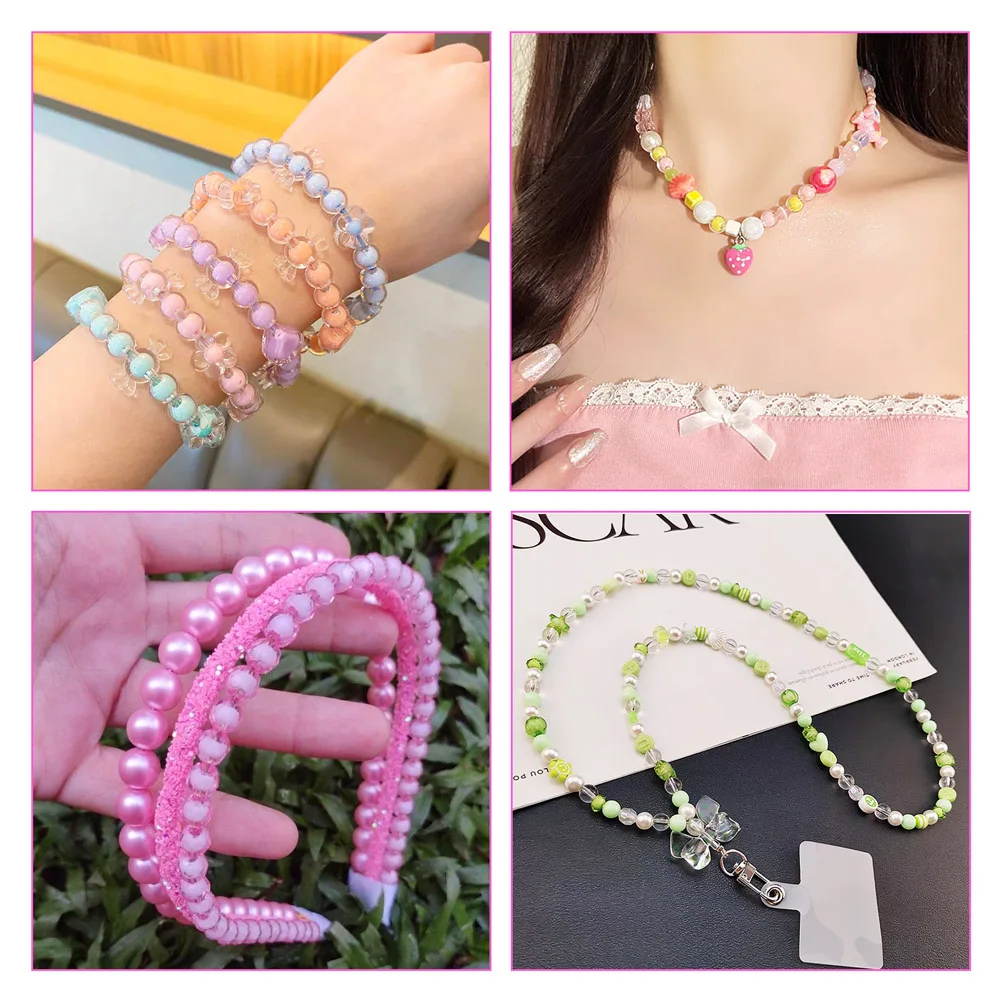 Прозрачные Акриловые бусины-разделители бусины в бусине для изготовления